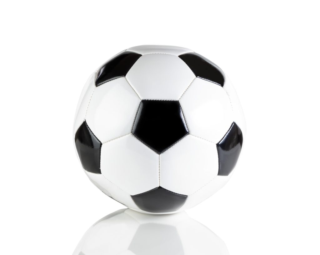 A football on a white background