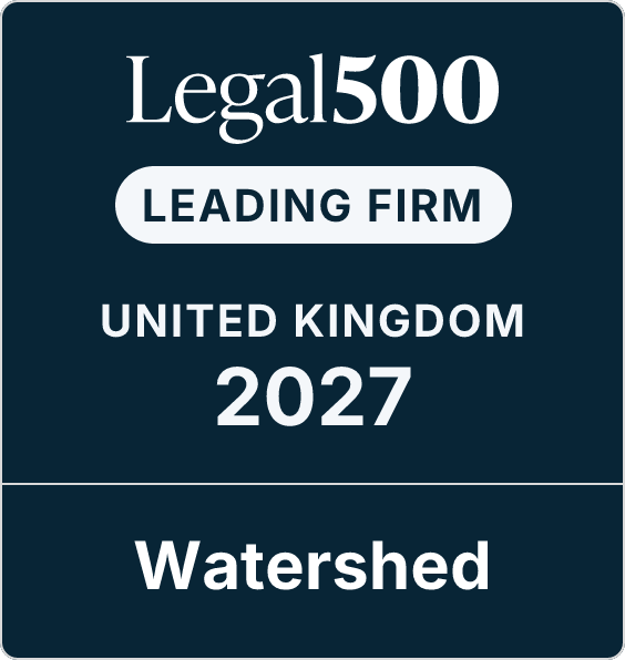 Watershed - Legal 500 Leading Firm, United Kingdom 2027